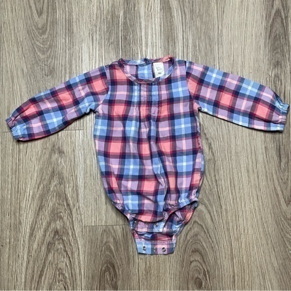 OshKosk B’gosh Shirt - One Piece | Baby 9 months | Pink Blue Plaid